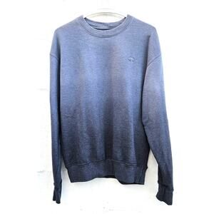 Champion Sweatshirt Mens Medium Blue Dip Dye Ombre Gradient Pullover Crew Fleece